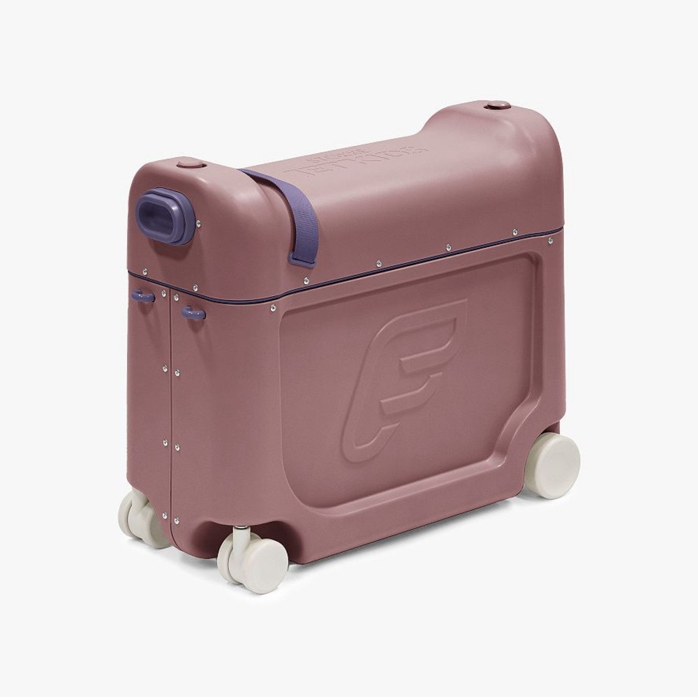 Purple Ride-On Suitcase with Wheels and Handle